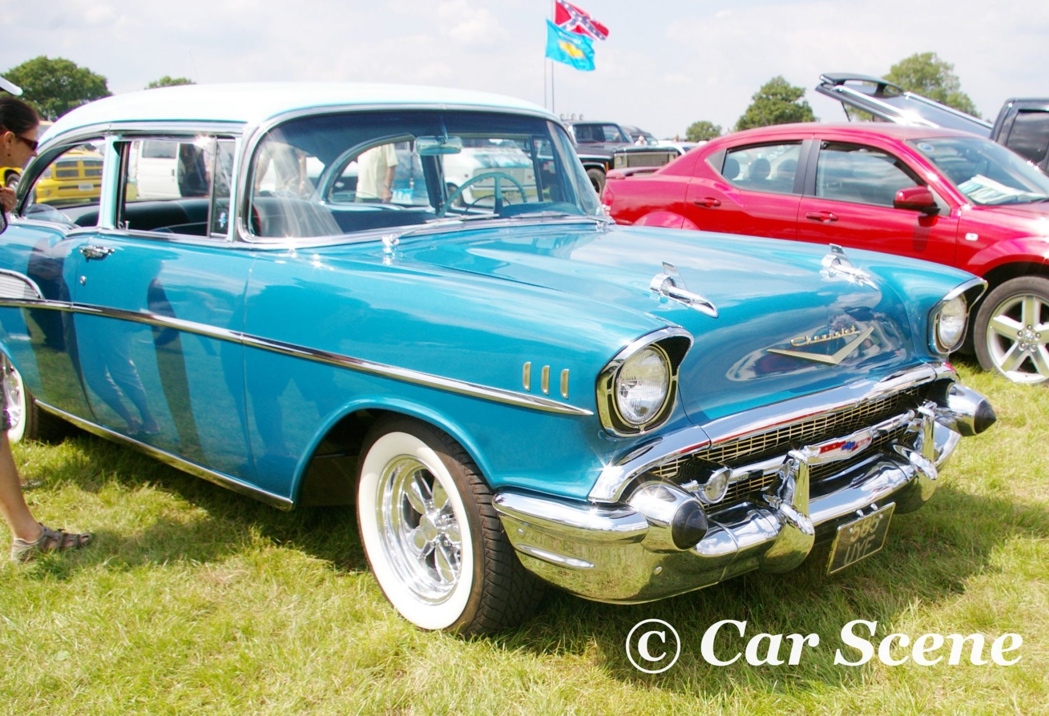 1957 Chevrolet Bel Air Coupe front three quarters view