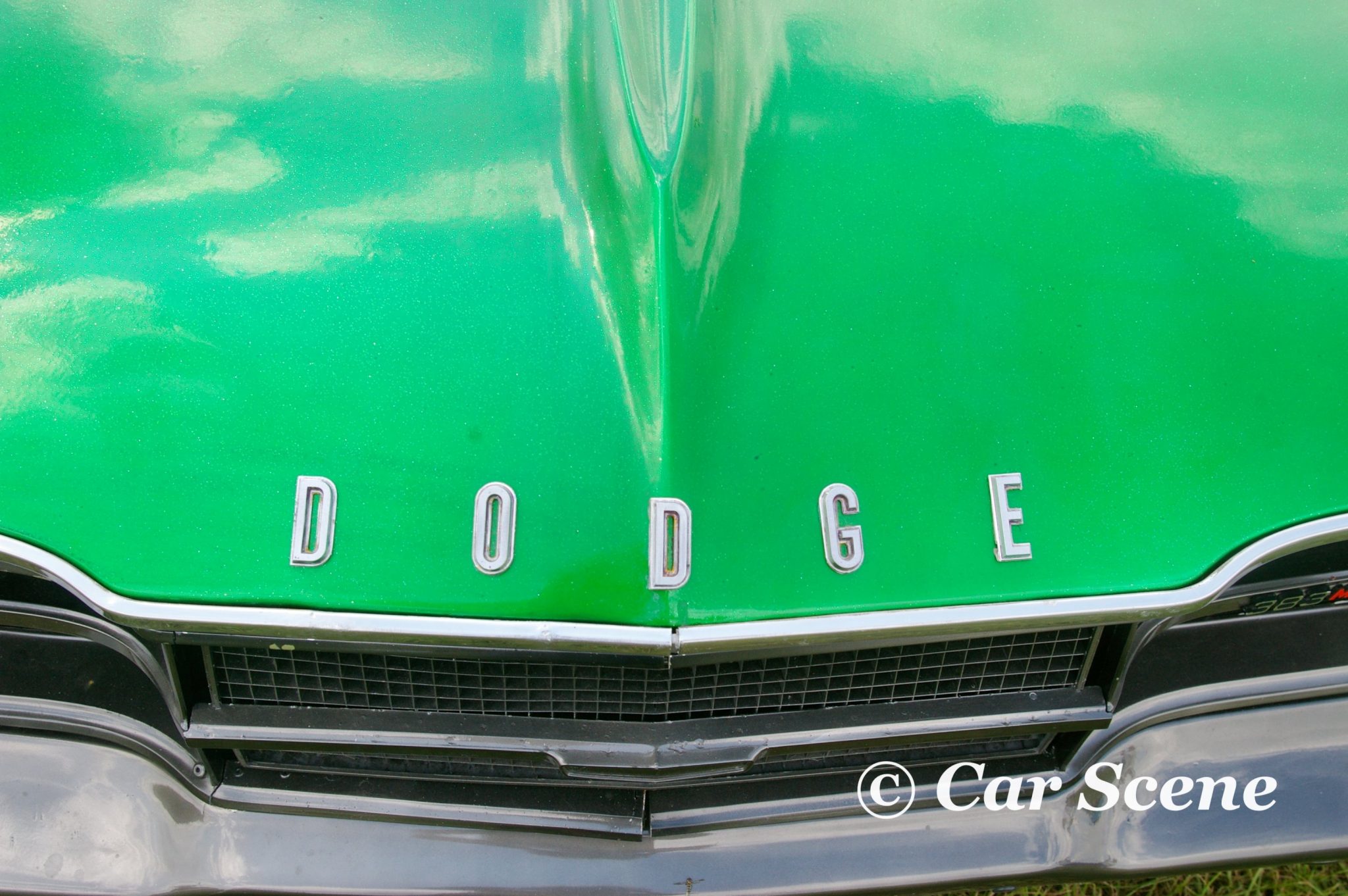 1968 Dodge Polara front name badge