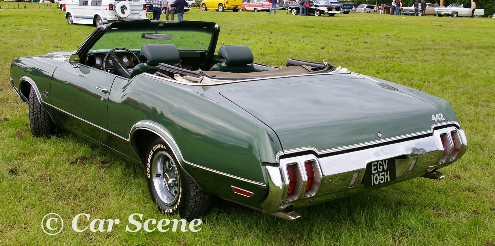 1970 Oldsmobile 442 Convertible rear three quarters view