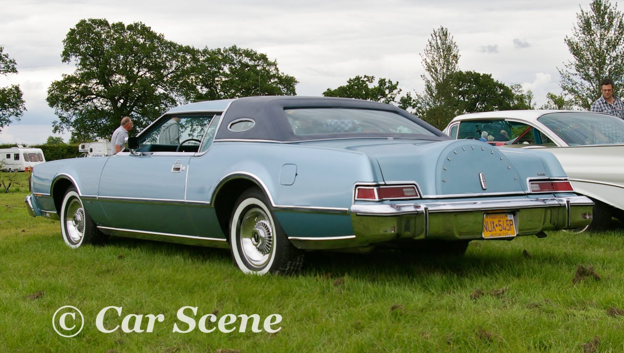 1975 Lincoln Continental 2 door hardtop rear three quarters view