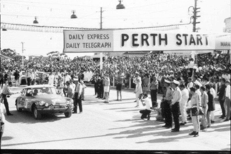 The start of the Australian section of the 1968 Marathon Rally