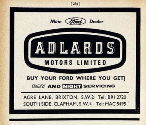 A 1960s Adlards advertisment.