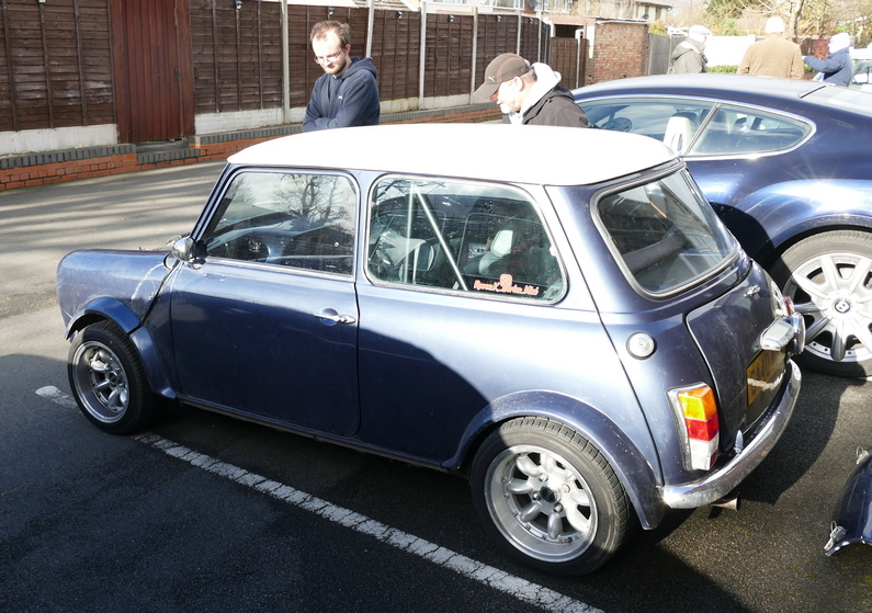 A "Classic" Mini fitted with a 1.8Ltr. K Series engine from an MG ZF 