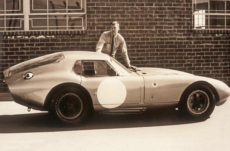 Peter Brock in February 1964 following the completion of the Shelby Daytona Coupe. (Dave Friedman/Peter Brock Collection image)