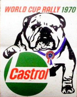 Castrol Ad. for the !970 World Cup Rally.