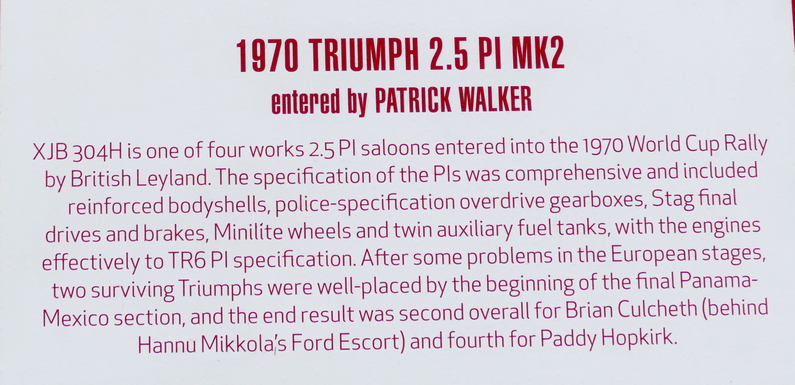 Triumph 2500 PI Story Board