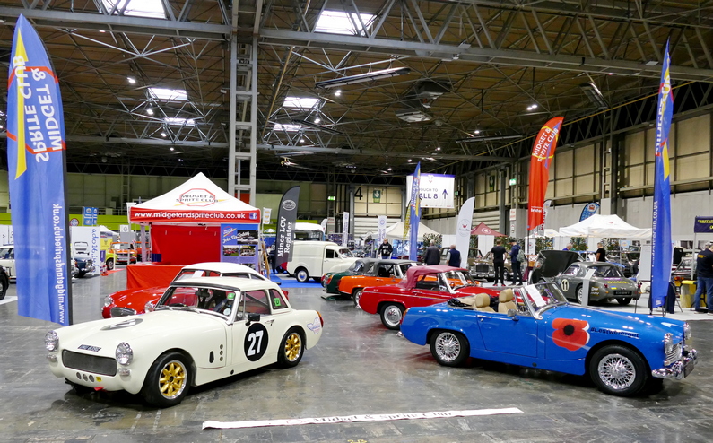 Midget and Sprite Club stand at the Classic Motor Show, NEC Birmingham 2022