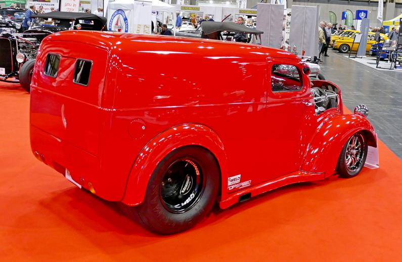 Hot Rod based on a 1954 U.K. Fordson Van. Rear