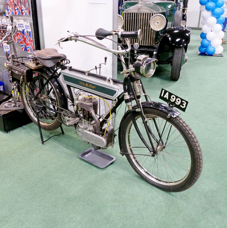 A very rare Kerry Abingdon (B'ham) 3 1/2 HP motorbike on the King Dick hand tools stand