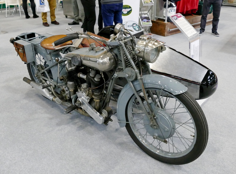 A Brough Superior with Swallow side car