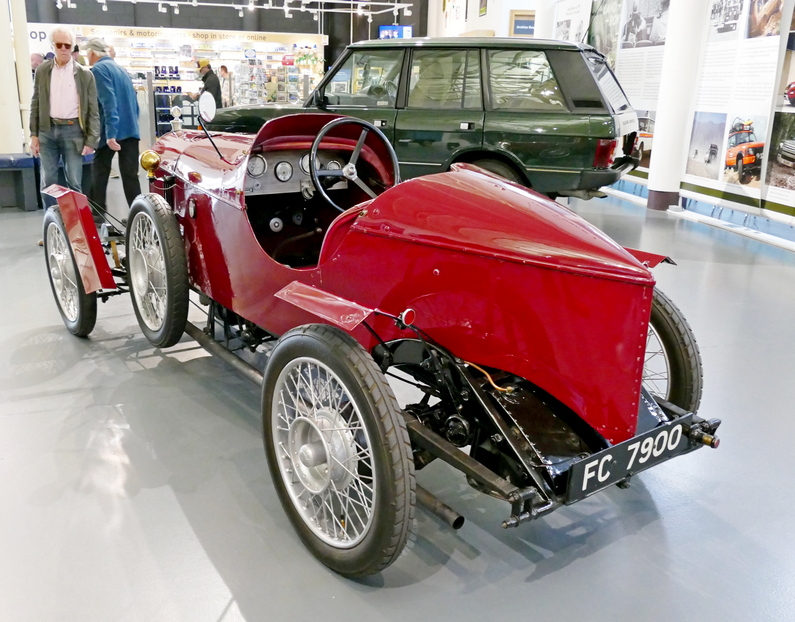 1925 MG "Old Number One" on display at the British Motor Museum. Rear