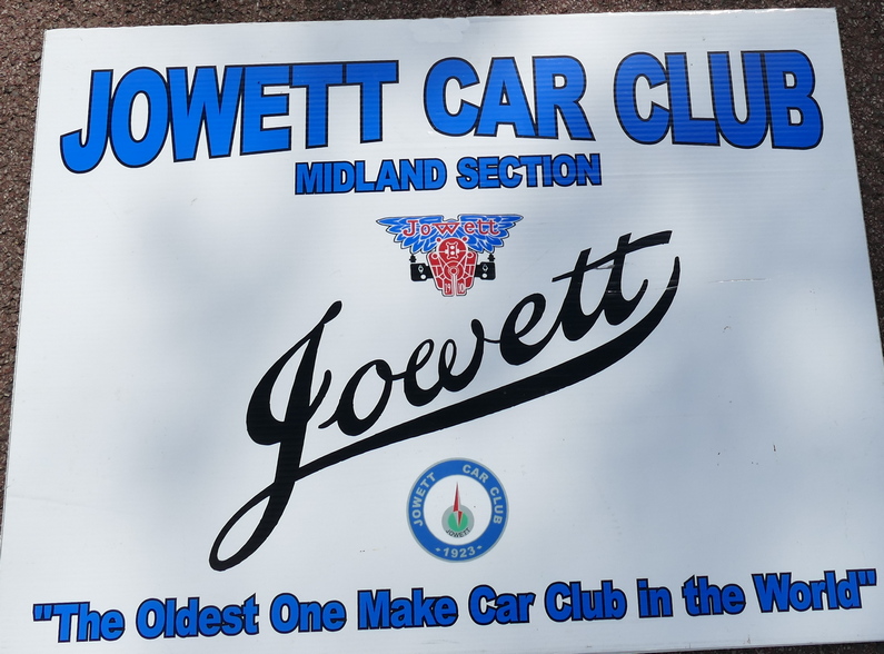 Jowett Car Club banner at Gaydon 2023