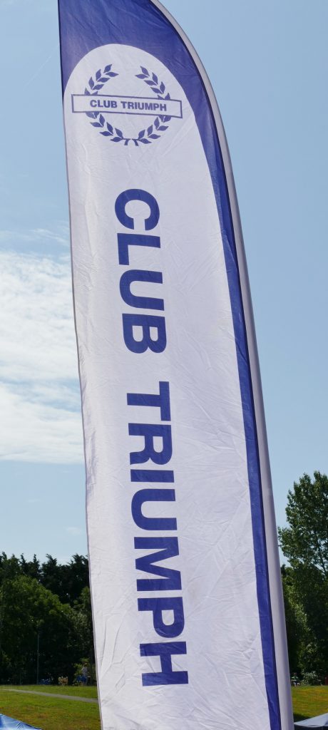 Triumph Club banner at Gaydon 2023