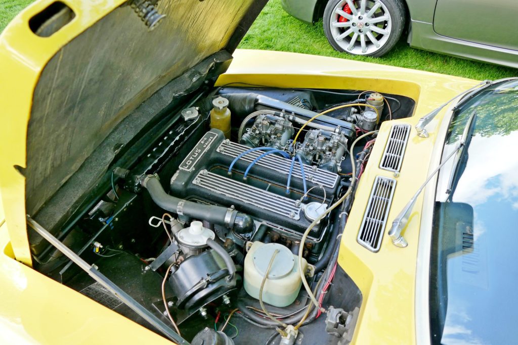 c. 1972 Lotus Elan Plus 2S big valve twin-cam engine.