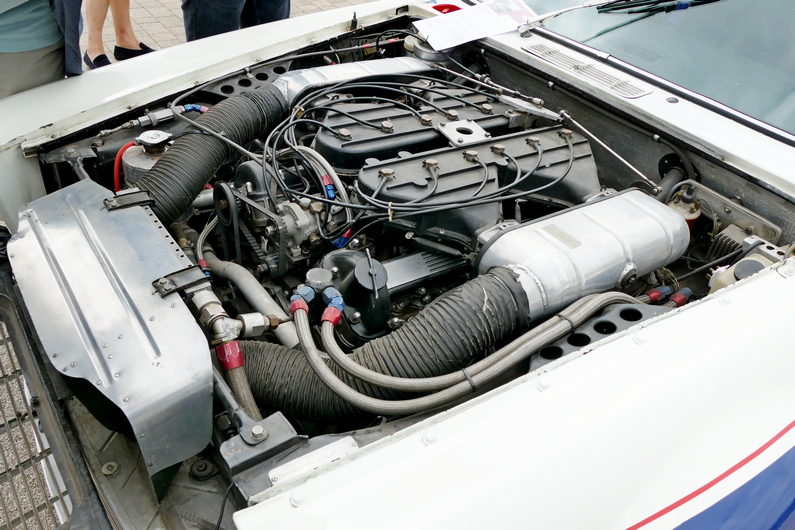 Broadspeed/Leyland Jaguar XJ12C Touring Car Championship contender. Engine bay.