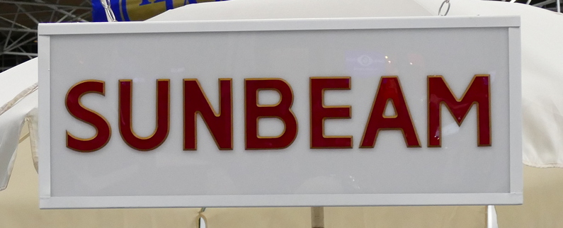 Original Sunbeam Dealer Sign on the Hurst Park Stand