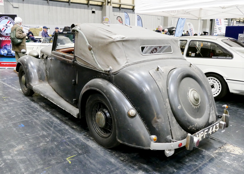 1939 Rover 20 Salmons Tickford DHC Rear.